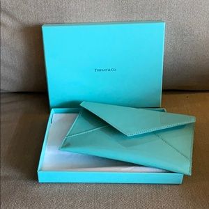 Tiffany leather photo holder with snap enclosure